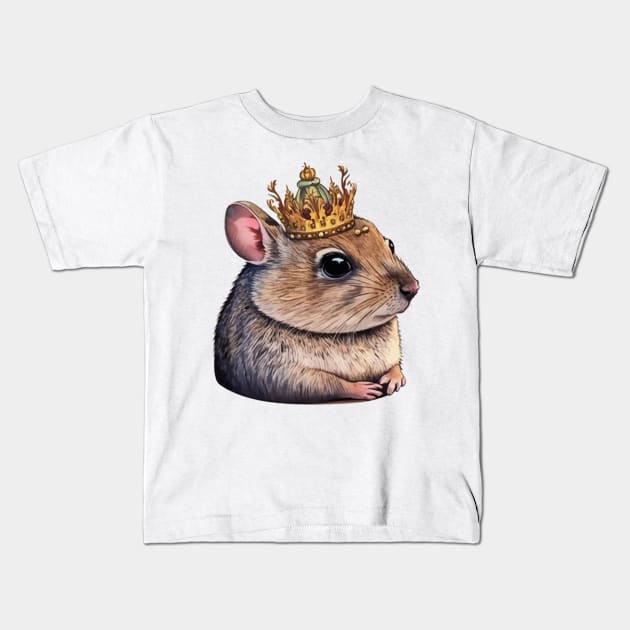 Degu Wearing a Crown Kids T-Shirt by K3rst